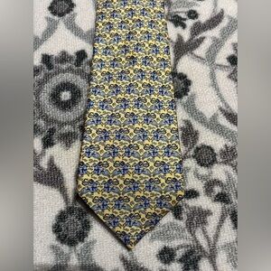 Thomas Pink of London Pure Silk Yellow Man on Horse with Arrow Vintage Necktie‎